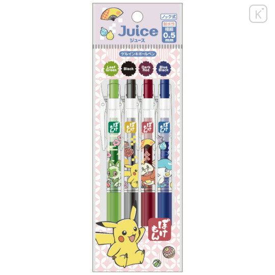Japan Pokemon Juice Gel Pen 4 Color Set 0.5mm - Season - 2