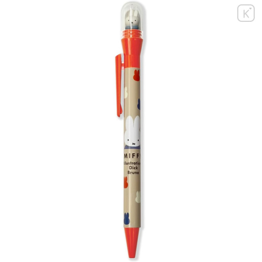 Japan Miffy Rotating Mascot Ballpoint Pen - Orange & Beige - 1