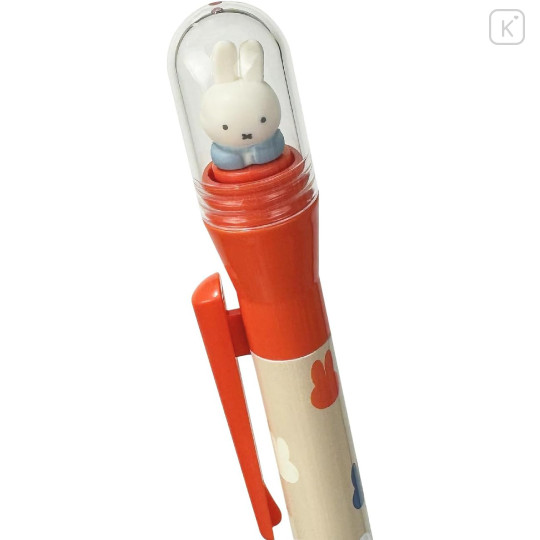 Japan Miffy Rotating Mascot Ballpoint Pen - Orange & Beige - 4