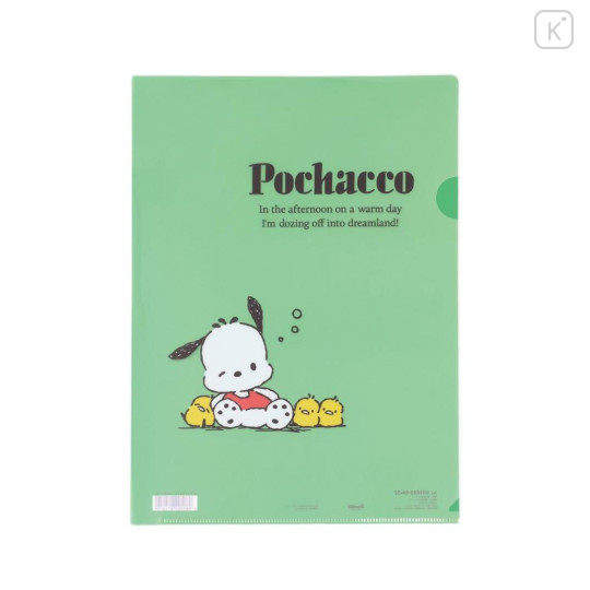 Japan Sanrio A4 Clear File Folder - Pochacco / Daily Life - 1
