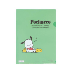 Japan Sanrio A4 Clear File Folder - Pochacco / Daily Life