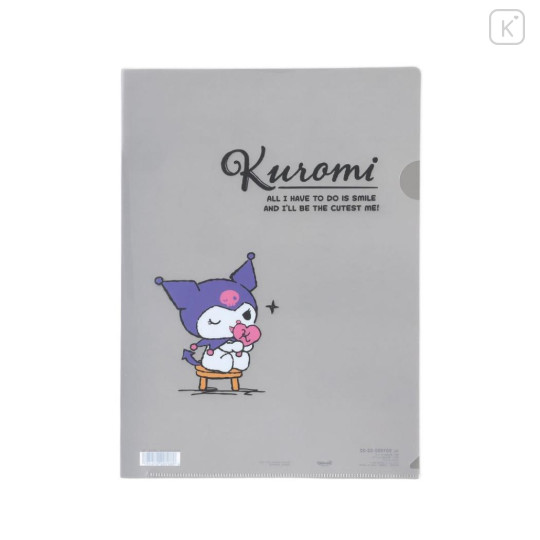 Japan Sanrio A4 Clear File Folder - Kuromi / Daily Life - 1