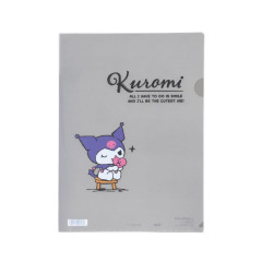 Japan Sanrio A4 Clear File Folder - Kuromi / Daily Life