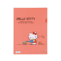 Japan Sanrio A4 Clear File Folder - Hello Kitty / Daily Life
