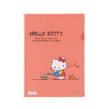Japan Sanrio A4 Clear File Folder - Hello Kitty / Daily Life - 1
