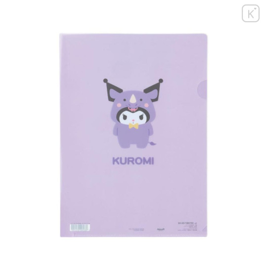 Japan Sanrio A4 Clear File Folder - Kuromi / Animal Headgear - 1