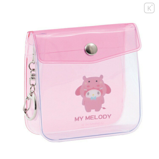 Japan Sanrio Mini Accessory Pouch & Keychain - My Melody / Animal Headgear - 1