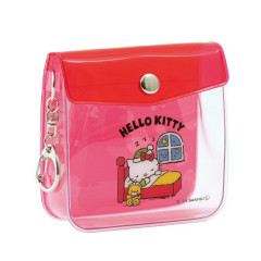 Japan Sanrio Mini Accessory Pouch & Keychain - Hello Kitty / Daily Life
