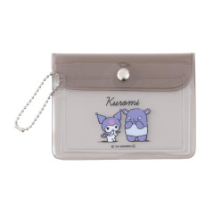 Japan Sanrio Clear Pass Case Card Holder - Kuromi / Daily Life