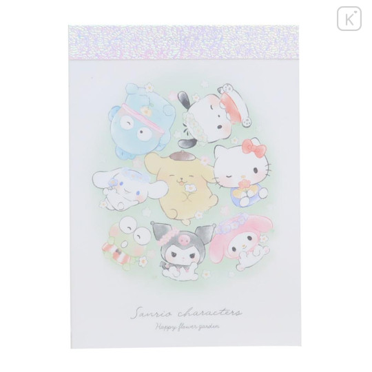 Japan Sanrio Mini Notepad - Characters / Happy Flower Garden A - 1