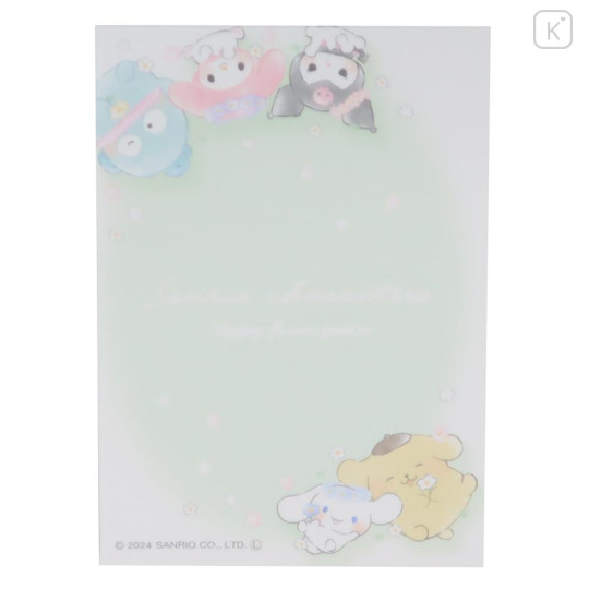Japan Sanrio Mini Notepad - Characters / Happy Flower Garden A - 2