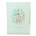 Japan Sanrio 5 Pockets A4 Index Holder - Characters / Happy Flower Garden Green - 1