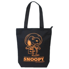 Japan Peanuts Tote Bag - Snoopy / Astronaut Black & Orange