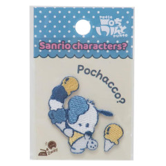 Japan Sanrio Wappen Iron-on Applique Patch - Pochaccho & Ice Cream