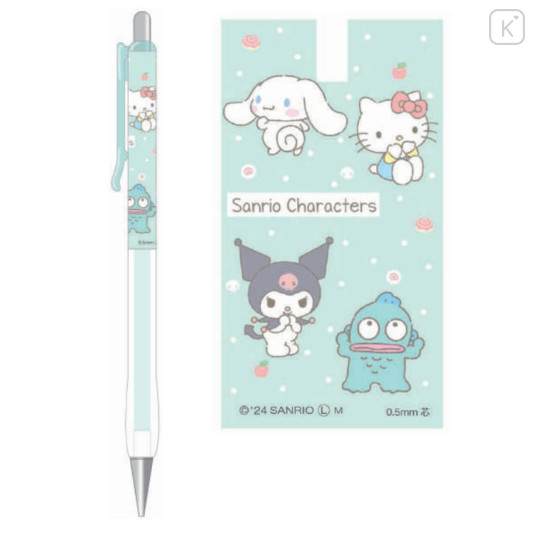 Japan Sanrio Rubber Grip Mechanical Pencil - Characters / Mint - 1