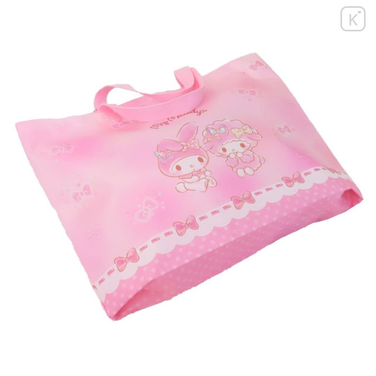 Japan Sanrio Lesson Tote Bag & Name Tag - My Melody & Sweet Piano : Pink & Ribbon - 2