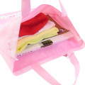 Japan Sanrio Lesson Tote Bag & Name Tag - My Melody & Sweet Piano : Pink & Ribbon - 3