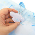Japan Sanrio Gym Sack Drawstring Backpack & Name Tag - Cinnamoroll & Milk : Blue Sky - 3