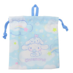 Japan Sanrio Drawstring Bag - Cinnamoroll & Milk : Blue Sky
