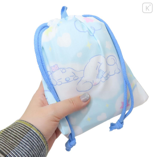 Japan Sanrio Drawstring Bag - Cinnamoroll & Milk / Blue Sky - 2