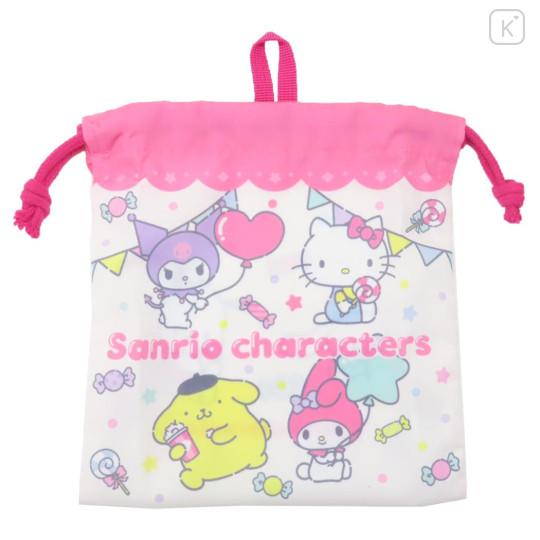 Japan Sanrio Drawstring Bag - Characters / Candy Party - 1