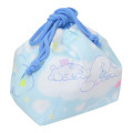 Japan Sanrio Insulated Cooler Drawstring Bag - Cinnamoroll & Milk / Blue Sky - 2