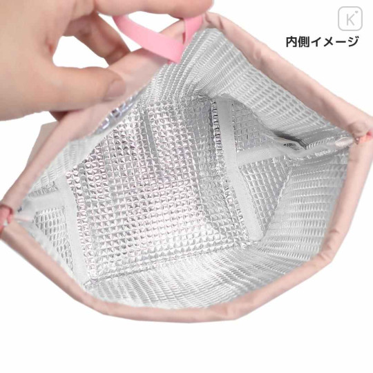 Japan Sanrio Insulated Cooler Drawstring Bag - Cinnamoroll & Milk / Blue Sky - 3