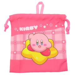 Japan Kirby Drawstring Bag - Kirby / Pink & Star