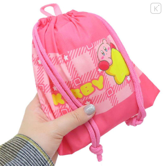 Japan Kirby Drawstring Bag - Kirby / Pink & Star - 2