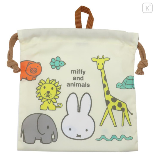 Japan Miffy Drawstring Bag - Animals / Light Yellow - 1
