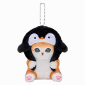 Japan Mofusand Mascot Holder - Cat : Penguin Hat Sea Creatures - 1