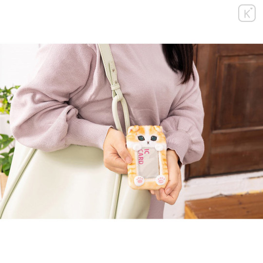 Japan Mofusand Fluffy Pass Case Card Holder - Cat / Enjoy Idol - 3
