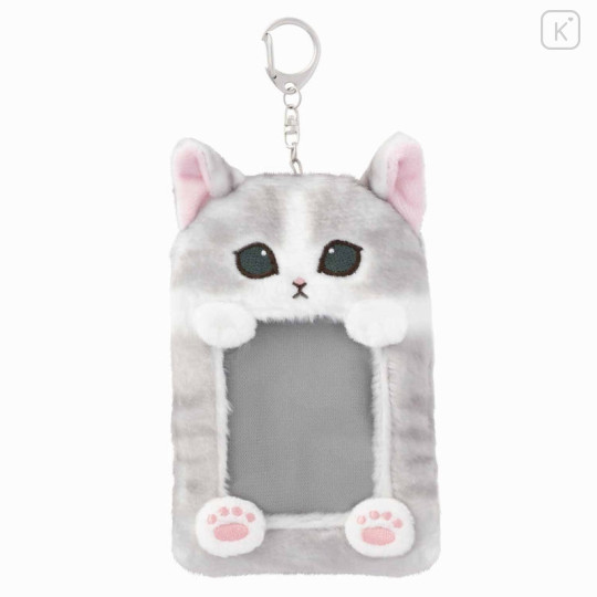 Japan Mofusand Fluffy Pass Case Card Holder - Grey Cat / Enjoy Idol - 1