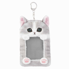 Japan Mofusand Fluffy Pass Case Card Holder - Grey Cat / Enjoy Idol