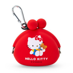 Japan Sanrio Pochibi Silicone Pouch - Hello Kitty / Red