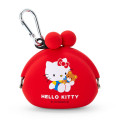 Japan Sanrio Pochibi Silicone Pouch - Hello Kitty / Red - 1