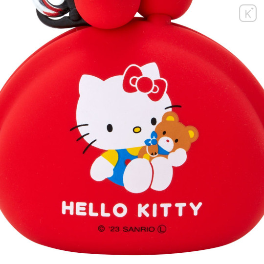 Japan Sanrio Pochibi Silicone Pouch - Hello Kitty / Red - 2