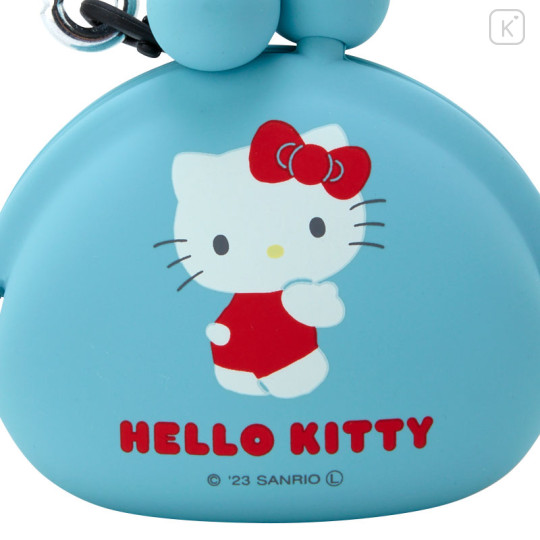 Japan Sanrio Pochibi Silicone Pouch - Hello Kitty / Blue - 2
