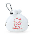 Japan Sanrio Pochibi Silicone Pouch - Hello Kitty / White - 1