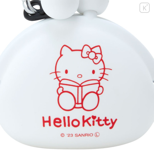 Japan Sanrio Pochibi Silicone Pouch - Hello Kitty / White - 2