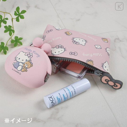 Japan Sanrio Nuu Small Pouch - Hello Kitty / Pink - 5