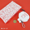 Japan Sanrio Nuu Silicone Cosmetic Pouch - Hello Kitty : Retro White - 4