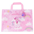 Japan Disney Lesson Tote Bag & Name Tag - Minnie Mouse : Unicorn Pink - 1