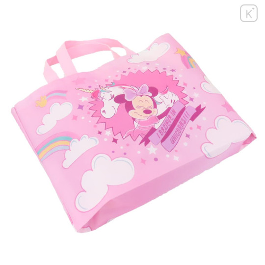 Japan Disney Lesson Tote Bag & Name Tag - Minnie Mouse : Unicorn Pink - 2