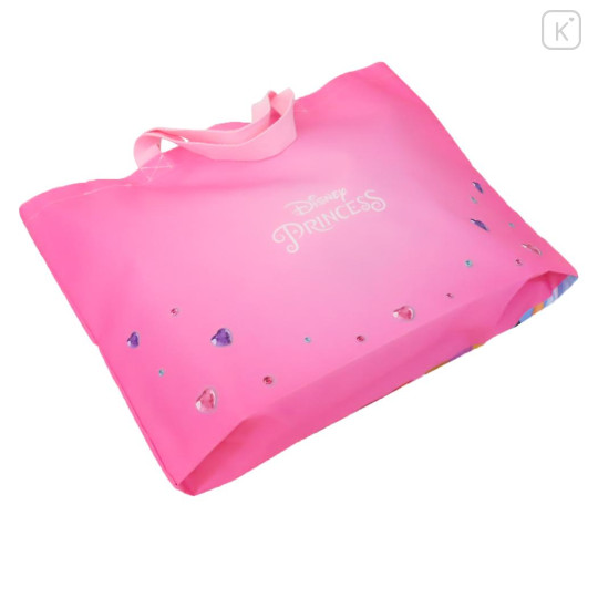 Japan Disney Lesson Tote Bag & Name Tag - Princesses / Pink - 2