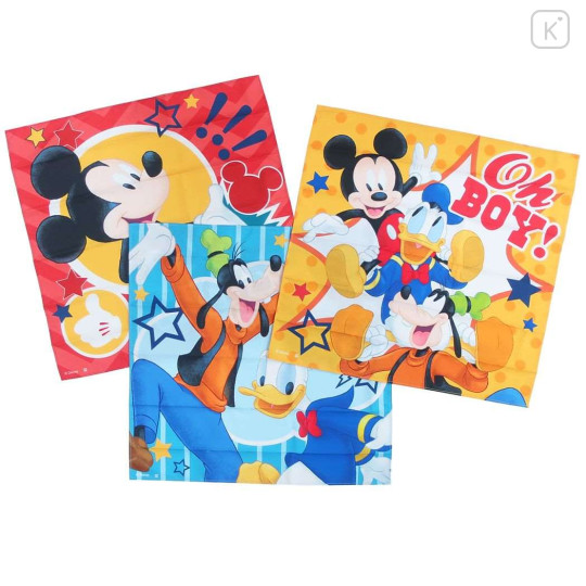 Japan Disney Bento Lunch Cloth 3pcs - Mickey & Donald & Goofy - 1