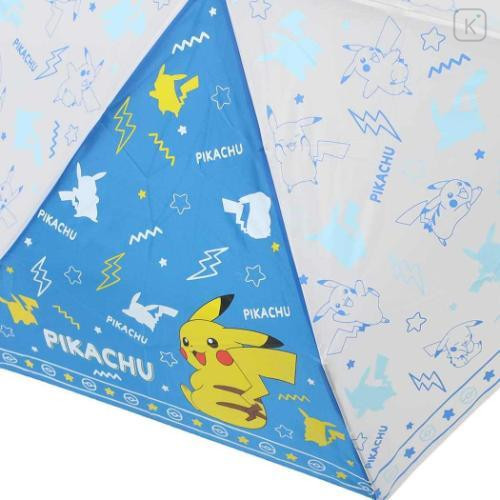 Japan Pokemon Folding Umbrella - Pikachu / Blue & White - 4