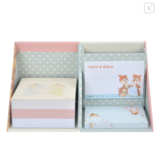 Japan Disney Store Sticky Notes & Memo Pad & Pen Stand - Chip & Dale - 1