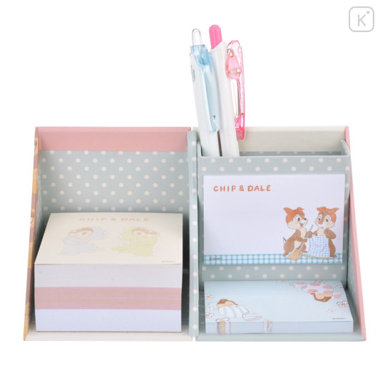 Japan Disney Store Sticky Notes & Memo Pad & Pen Stand - Chip & Dale - 7