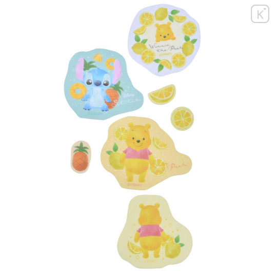 Japan Disney Store Seal Sticker Set - Characters / Pastel Fruit - 5